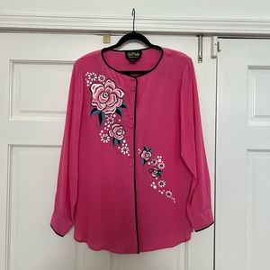 Bob Mackie Pink Blouse